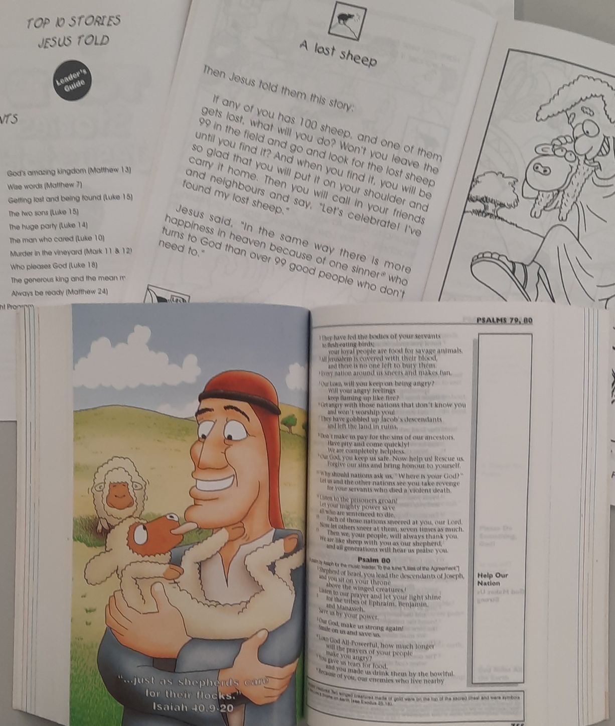 TOP 10 STORIES JESUS TOLD guide and workbook plus THE BIG RESCUE BIBLE - Image 2